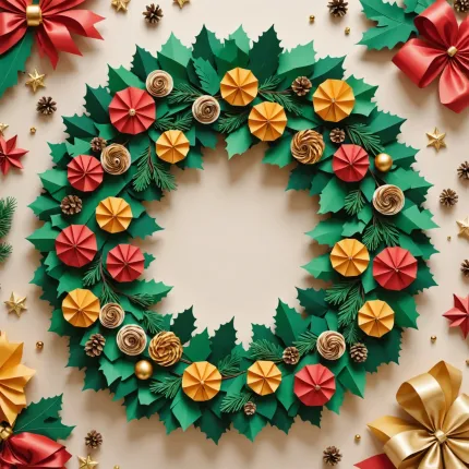 Как сделать венок из бумаги: Новогодний и летний — творим красоту своими руками